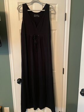 Eddie Bauer Black Sleeveless Maxi Dress